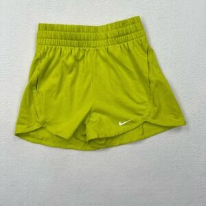 Nike Dri-Fit Girls Shorts Size Youth Small High Rise Knit Green DX4965
